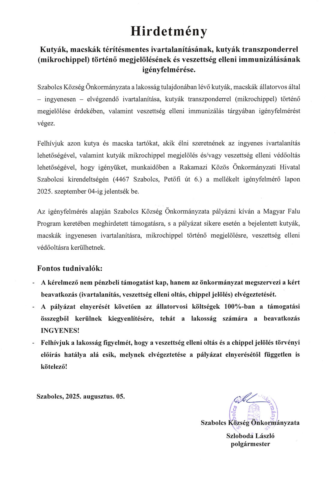 hirdetmeny felmeres eb